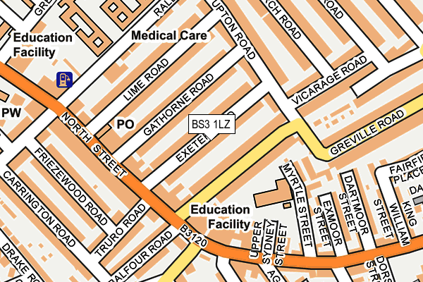 BS3 1LZ map - OS OpenMap – Local (Ordnance Survey)