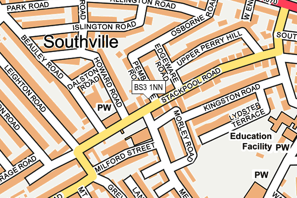 BS3 1NN map - OS OpenMap – Local (Ordnance Survey)