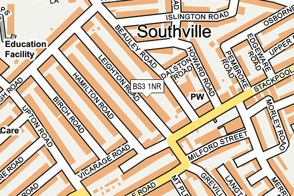 BS3 1NR map - OS OpenMap – Local (Ordnance Survey)