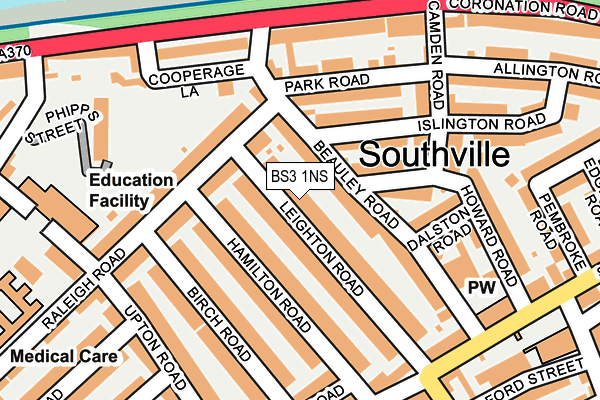 BS3 1NS map - OS OpenMap – Local (Ordnance Survey)