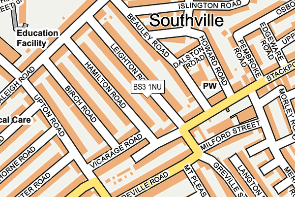 BS3 1NU map - OS OpenMap – Local (Ordnance Survey)