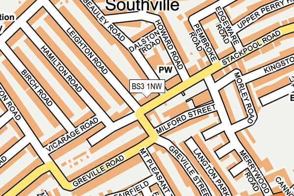 BS3 1NW map - OS OpenMap – Local (Ordnance Survey)