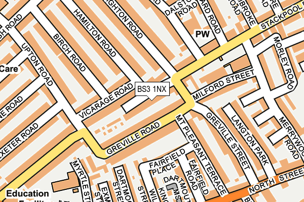 BS3 1NX map - OS OpenMap – Local (Ordnance Survey)