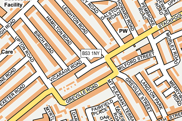 BS3 1NY map - OS OpenMap – Local (Ordnance Survey)