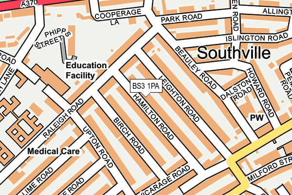 BS3 1PA map - OS OpenMap – Local (Ordnance Survey)