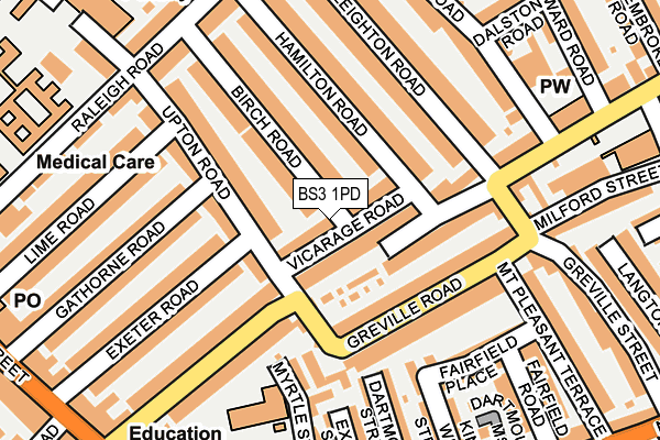 BS3 1PD map - OS OpenMap – Local (Ordnance Survey)
