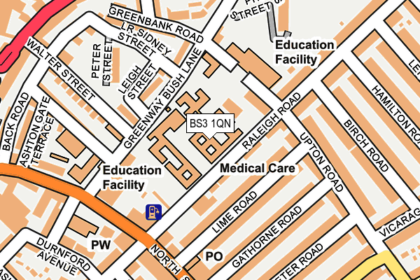 BS3 1QN map - OS OpenMap – Local (Ordnance Survey)