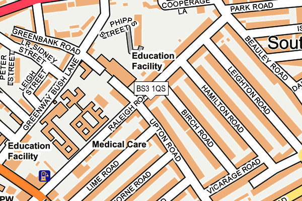 BS3 1QS map - OS OpenMap – Local (Ordnance Survey)