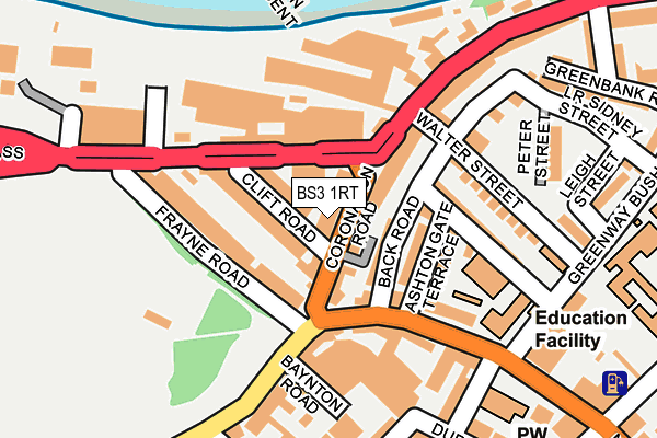 BS3 1RT map - OS OpenMap – Local (Ordnance Survey)