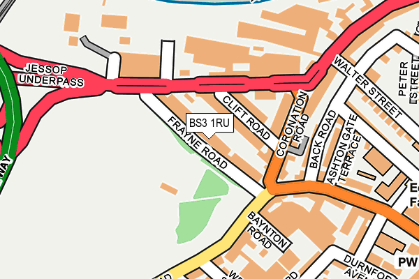 BS3 1RU map - OS OpenMap – Local (Ordnance Survey)