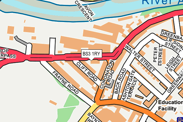 BS3 1RY map - OS OpenMap – Local (Ordnance Survey)