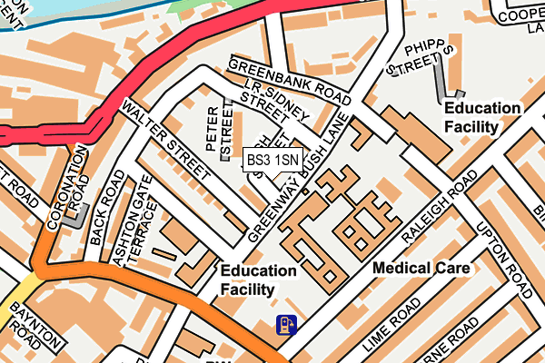 BS3 1SN map - OS OpenMap – Local (Ordnance Survey)