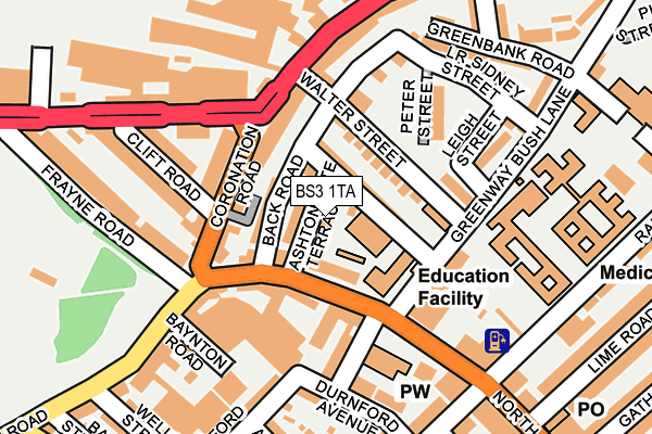 BS3 1TA map - OS OpenMap – Local (Ordnance Survey)