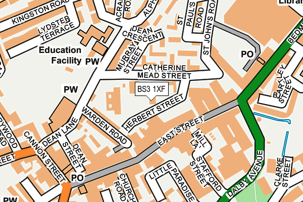 BS3 1XF map - OS OpenMap – Local (Ordnance Survey)