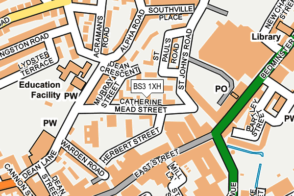 BS3 1XH map - OS OpenMap – Local (Ordnance Survey)