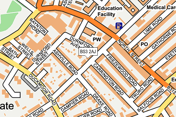 BS3 2AJ map - OS OpenMap – Local (Ordnance Survey)
