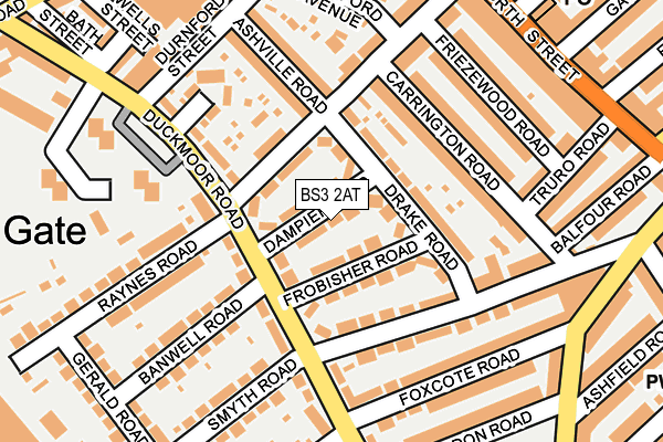 BS3 2AT map - OS OpenMap – Local (Ordnance Survey)