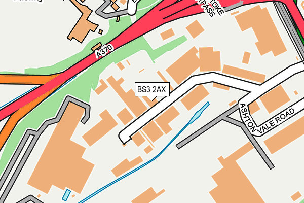 BS3 2AX map - OS OpenMap – Local (Ordnance Survey)