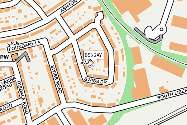 BS3 2AY map - OS OpenMap – Local (Ordnance Survey)