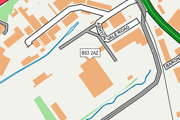 BS3 2AZ map - OS OpenMap – Local (Ordnance Survey)