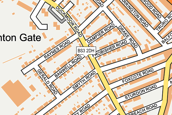 BS3 2DH map - OS OpenMap – Local (Ordnance Survey)