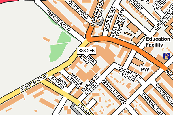 BS3 2EB map - OS OpenMap – Local (Ordnance Survey)
