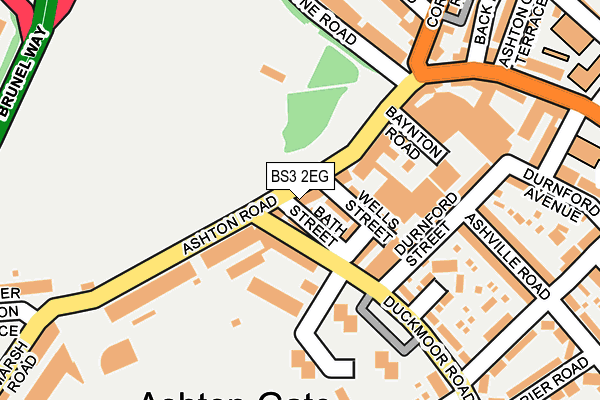 BS3 2EG map - OS OpenMap – Local (Ordnance Survey)