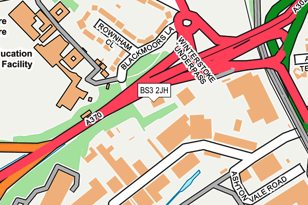 BS3 2JH map - OS OpenMap – Local (Ordnance Survey)