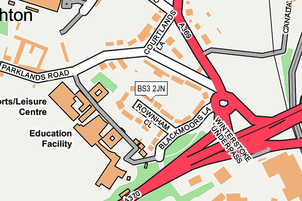 BS3 2JN map - OS OpenMap – Local (Ordnance Survey)