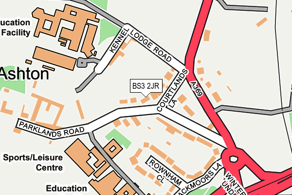 BS3 2JR map - OS OpenMap – Local (Ordnance Survey)