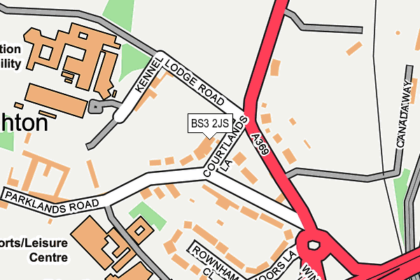 BS3 2JS map - OS OpenMap – Local (Ordnance Survey)