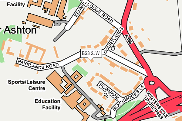 BS3 2JW map - OS OpenMap – Local (Ordnance Survey)