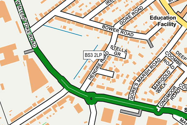 BS3 2LP map - OS OpenMap – Local (Ordnance Survey)