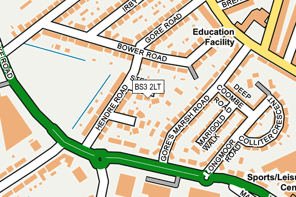 BS3 2LT map - OS OpenMap – Local (Ordnance Survey)