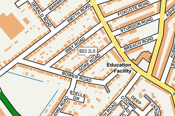 BS3 2LX map - OS OpenMap – Local (Ordnance Survey)