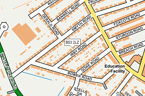 BS3 2LZ map - OS OpenMap – Local (Ordnance Survey)