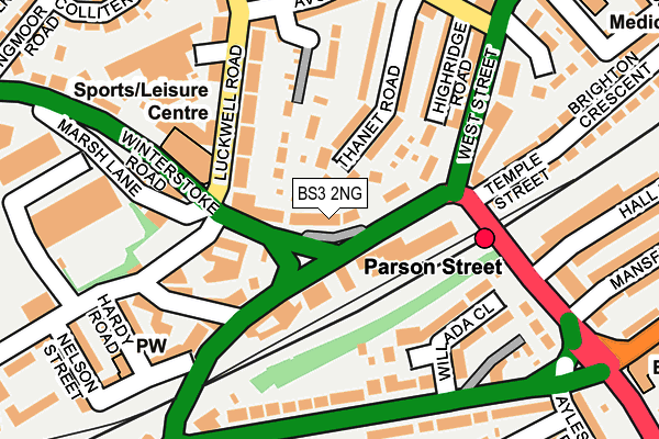 BS3 2NG map - OS OpenMap – Local (Ordnance Survey)