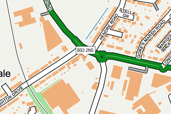 BS3 2NS map - OS OpenMap – Local (Ordnance Survey)