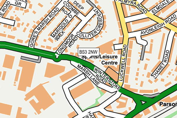 BS3 2NW map - OS OpenMap – Local (Ordnance Survey)