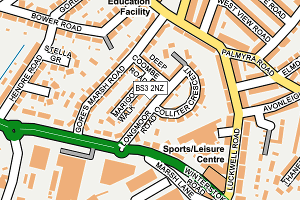 BS3 2NZ map - OS OpenMap – Local (Ordnance Survey)