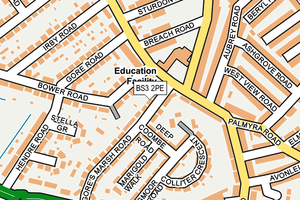 BS3 2PE map - OS OpenMap – Local (Ordnance Survey)