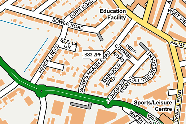 BS3 2PF map - OS OpenMap – Local (Ordnance Survey)