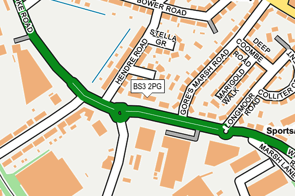 BS3 2PG map - OS OpenMap – Local (Ordnance Survey)
