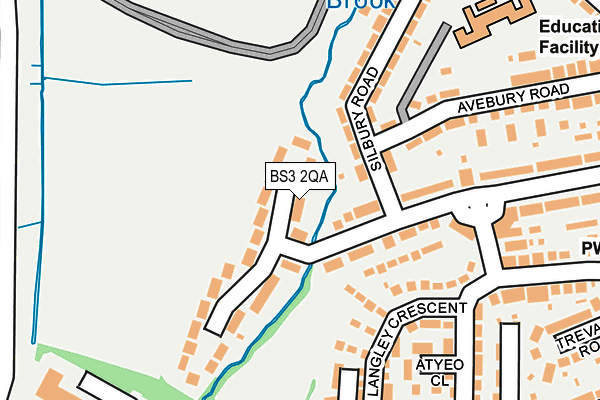 BS3 2QA map - OS OpenMap – Local (Ordnance Survey)