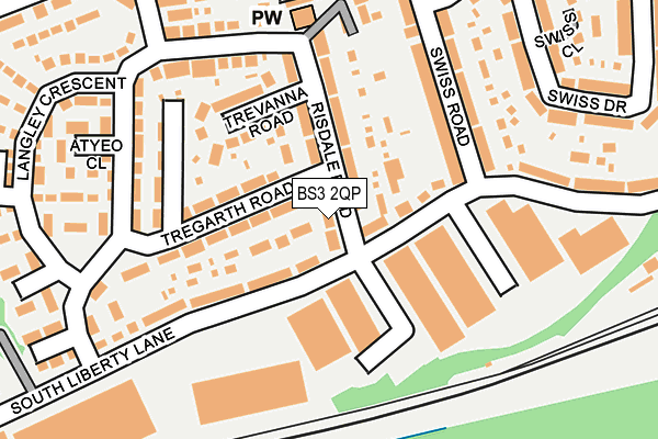BS3 2QP map - OS OpenMap – Local (Ordnance Survey)