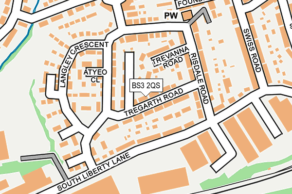 BS3 2QS map - OS OpenMap – Local (Ordnance Survey)
