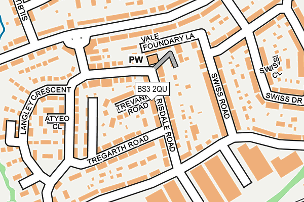 BS3 2QU map - OS OpenMap – Local (Ordnance Survey)