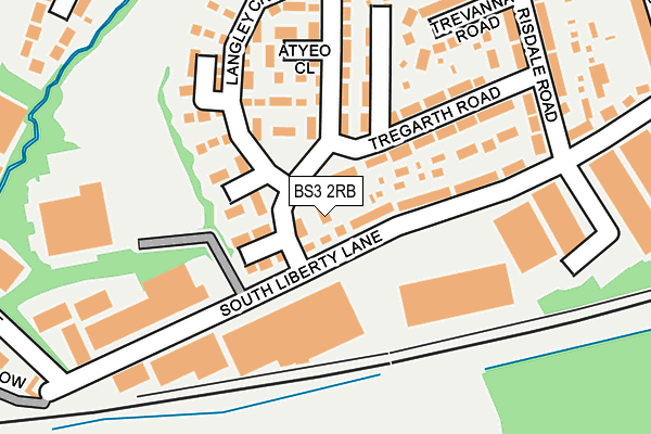BS3 2RB map - OS OpenMap – Local (Ordnance Survey)