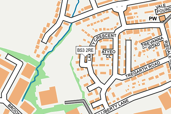 BS3 2RE map - OS OpenMap – Local (Ordnance Survey)
