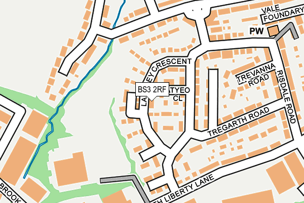BS3 2RF map - OS OpenMap – Local (Ordnance Survey)